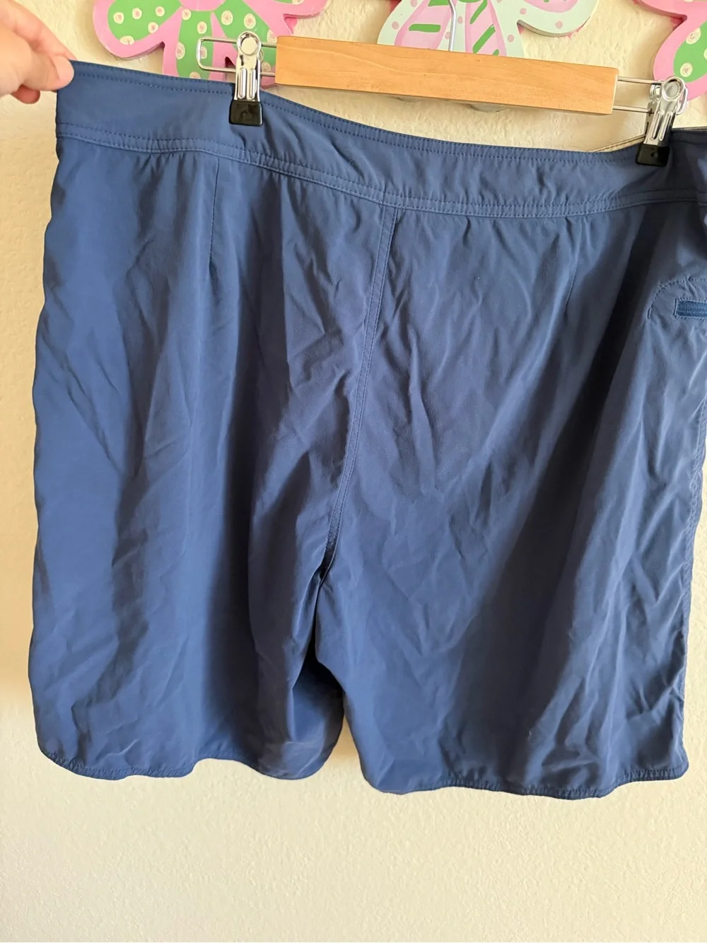 Patagonia Navy Board Shorts with Peach Drawstring Size 38